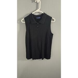 Karen Scott Black Tank Top Sweater